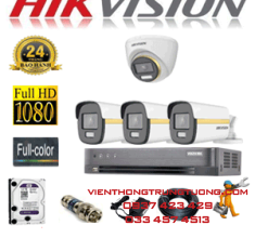 BỘ 4 CAMERA HIKVISION FULL COLOR 2.0 MP